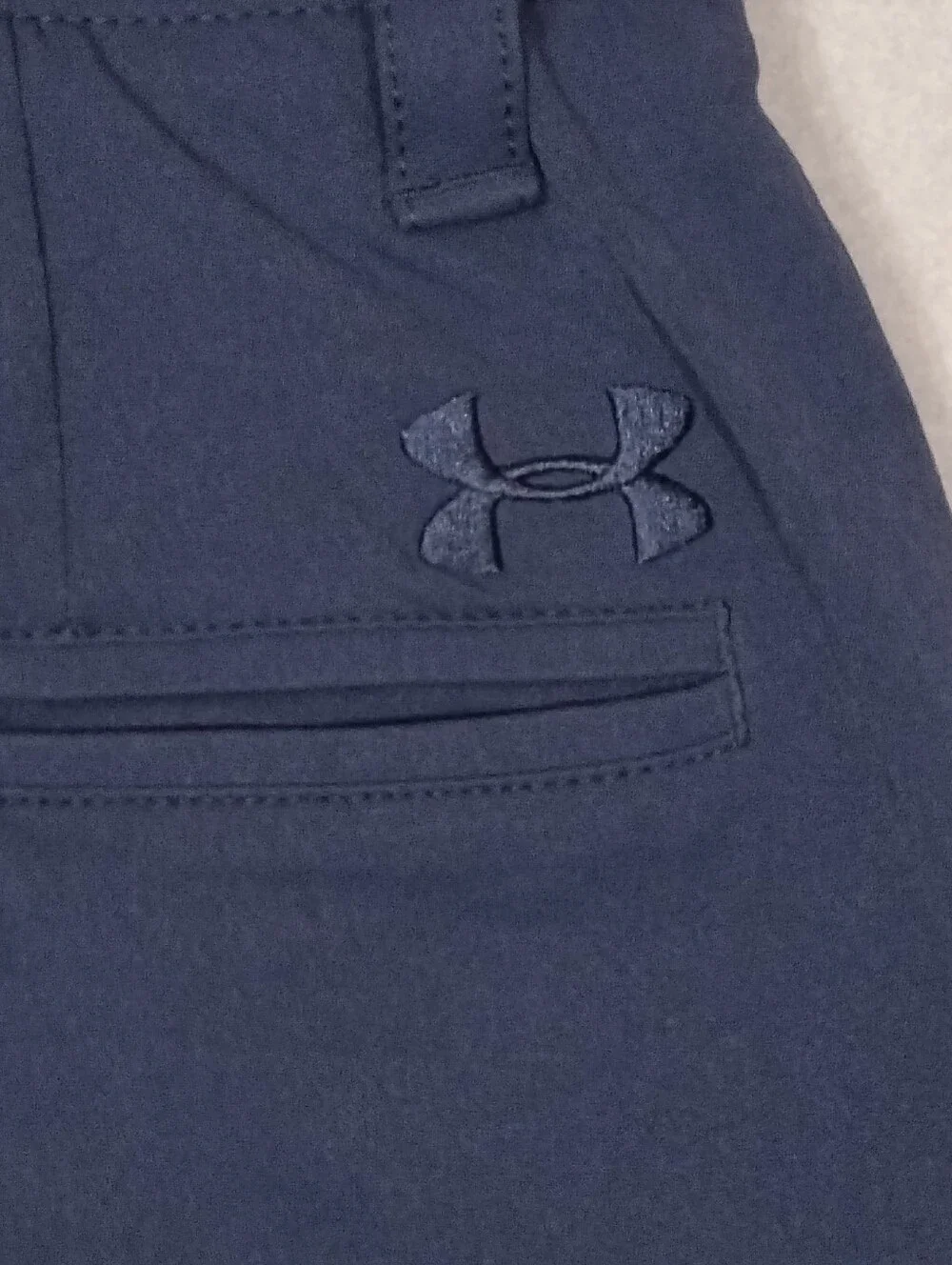 Under Armour Pants Mens 34 X 32 Blue Loose UA Match Play Stretch Grip Waistband